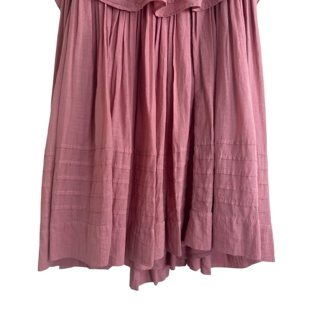 Free People Hailey Mini Dress Pink Open Back Boho Small